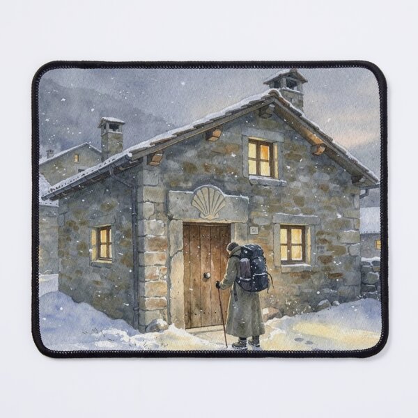 Item preview, Winter, arrival at the inn (Camino de Santiago) designed and sold by jefboutique6150.
