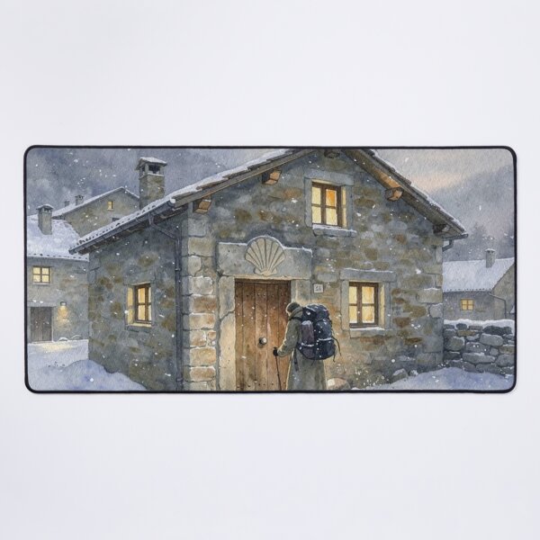 Item preview, Winter, arrival at the inn (Camino de Santiago) designed and sold by jefboutique6150.