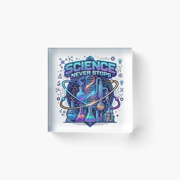 Item preview, Science Lover Science Never Stops Futuristic Scientific Design designed and sold by PixelStyle Studio.