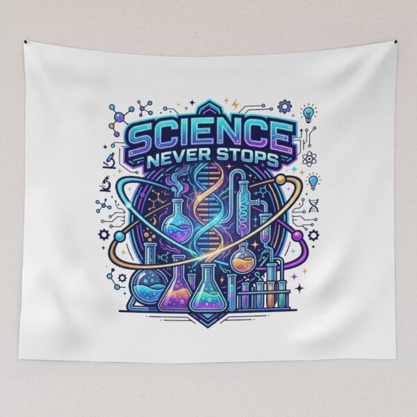 Item preview, Science Lover Science Never Stops Futuristic Scientific Design designed and sold by PixelStyle Studio.