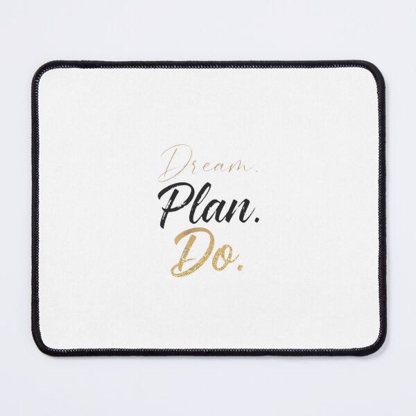 Item preview, Dream Plan Do – Minimalist Gold Accent Script Motivational Typography Design designed and sold by Vibe-Vary.