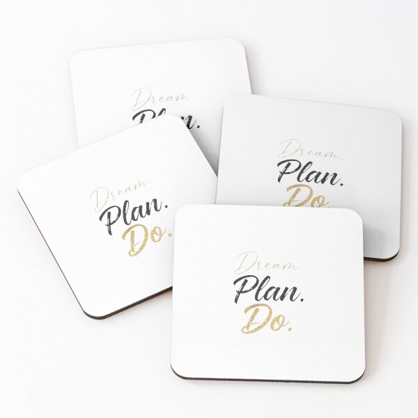 Item preview, Dream Plan Do – Minimalist Gold Accent Script Motivational Typography Design designed and sold by Vibe-Vary.