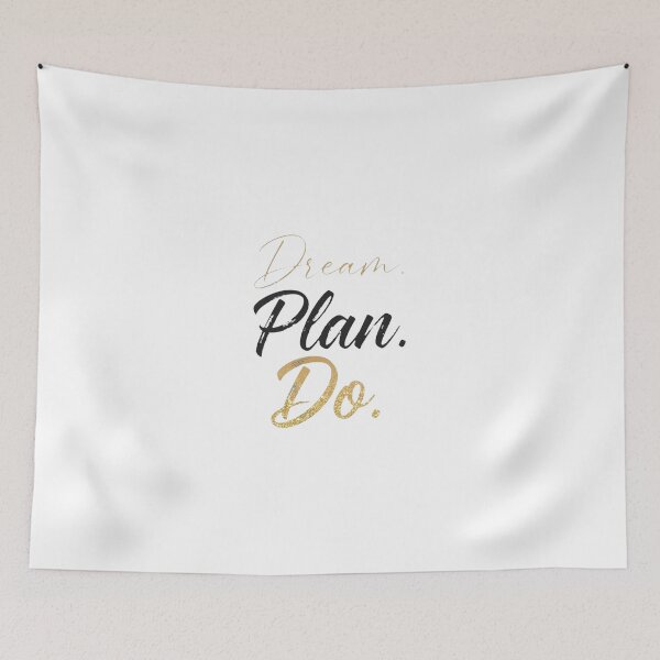 Item preview, Dream Plan Do – Minimalist Gold Accent Script Motivational Typography Design designed and sold by Vibe-Vary.