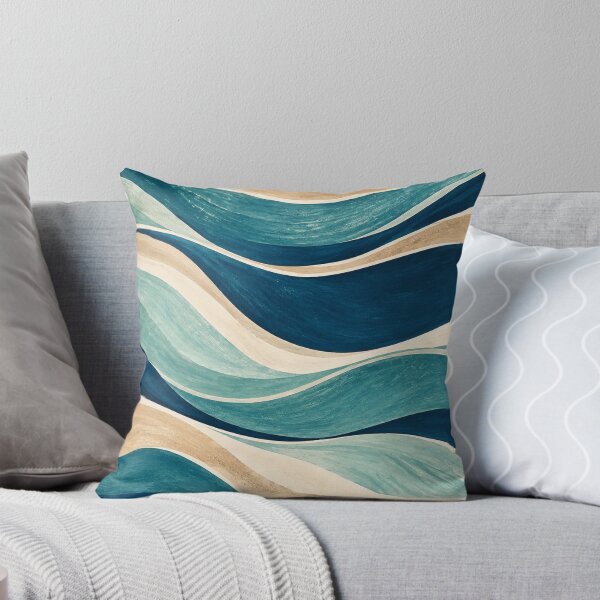 Item preview, The Coastal Tide Abstract Ocean Waves Bath Mat designed and sold by astersgraphics.