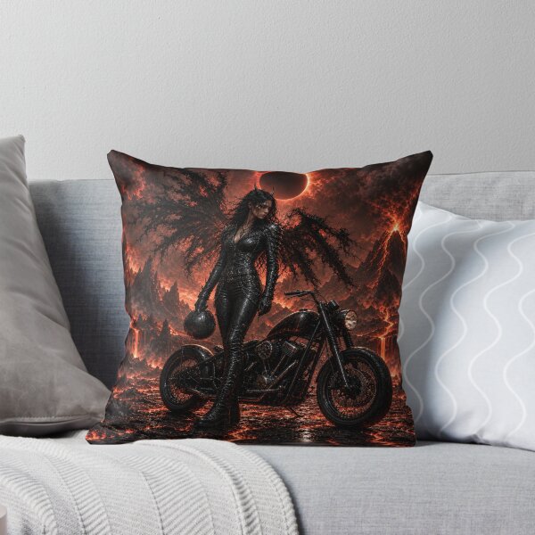 Item preview, Demonic Fallen Angel Biker Girl designed and sold by photoparadise22.