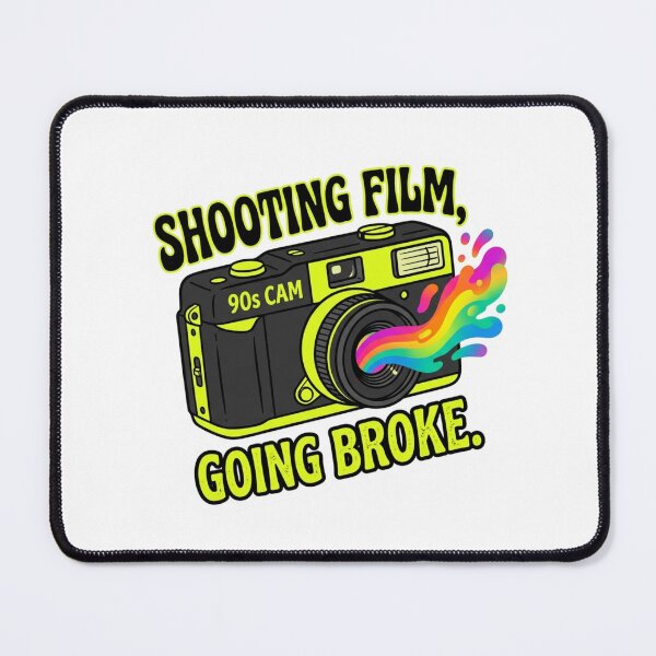 Item preview, Shooting Film Going Broke Retro 90s Cam 35mm Analog Photographer Humor designed and sold by raedattia.
