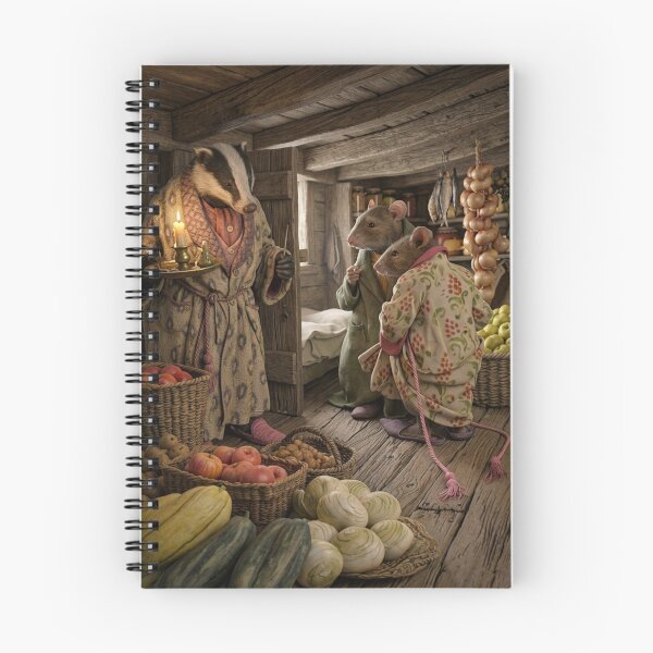 Item preview, Badger and Mr and Mrs mouse Wind in the Willows art after Arthur Rackham designed and sold by Vintage Designs +.