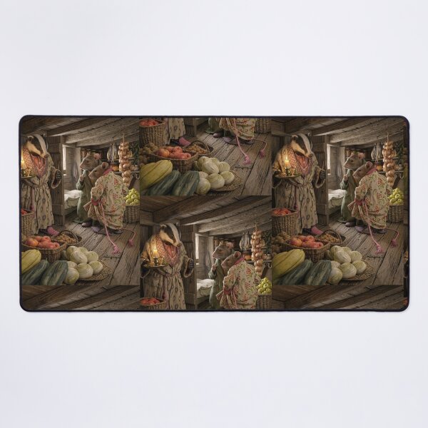 Item preview, Badger and Mr and Mrs mouse Wind in the Willows art after Arthur Rackham designed and sold by Vintage Designs +.