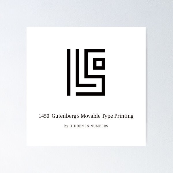 Item preview, 1450 Gutenberg's Movable Type Printing designed and sold by hoon_typo6.
