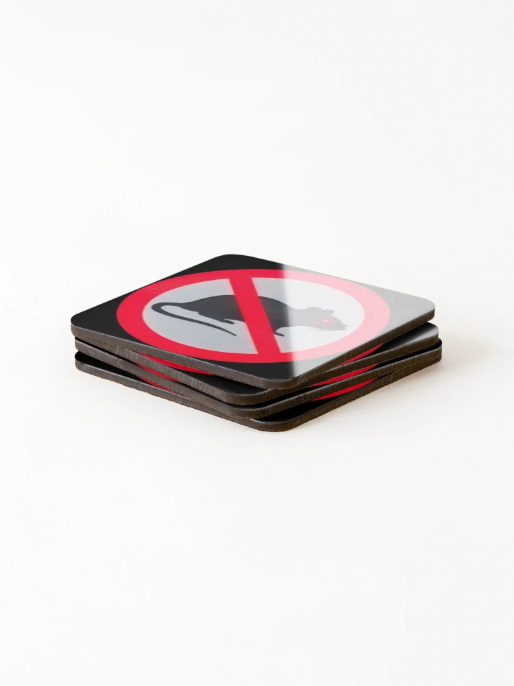 Thumbnail 4 of 5, Coasters (Set of 4), No Rats designed and sold by Mad Apparel.