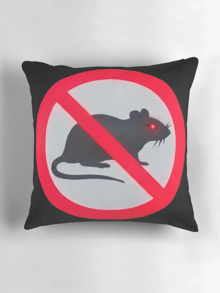 Thumbnail 3 of 4, Pillow, No Rats designed and sold by Mad Apparel.