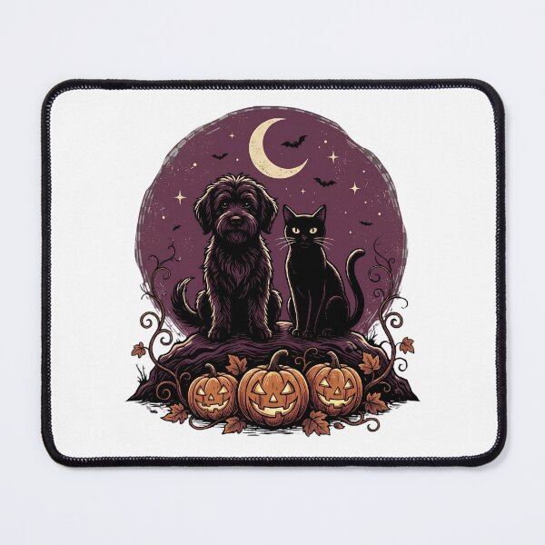 Item preview, Halloween Black Cat and Dog Gothic Pumpkin Vintage designed and sold by abdelski.