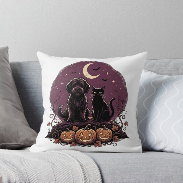 Item preview, Halloween Black Cat and Dog Gothic Pumpkin Vintage designed and sold by abdelski.