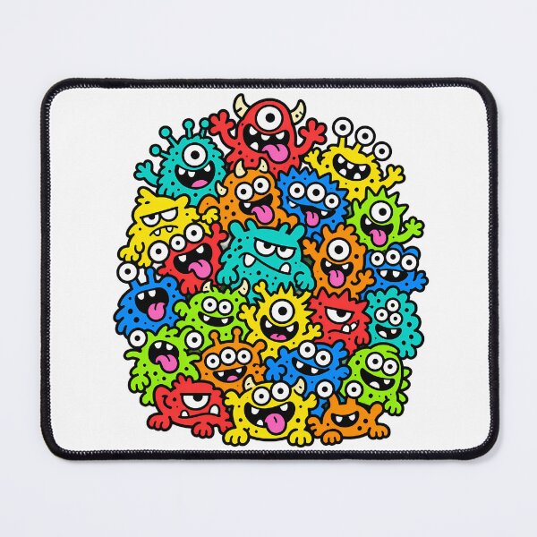 Item preview, Colorful Creature Riot Bold Doodle Monster Collage designed and sold by Thai Vibe Studio.