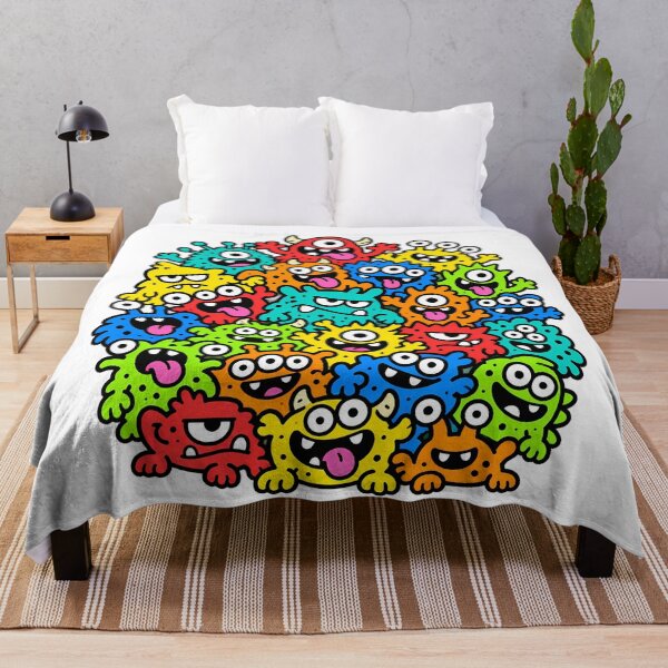 Item preview, Colorful Creature Riot Bold Doodle Monster Collage designed and sold by Thai Vibe Studio.