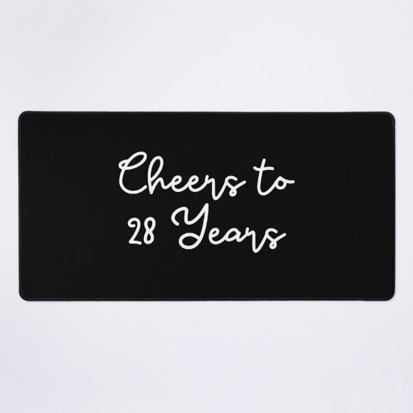 Item preview, Cheers to 28 Years - 28th Wedding Anniversary Gift for Couples Men Women designed and sold by Mozaic Clothes.