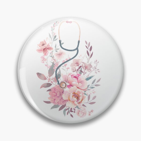Item preview, Floral stethoscope with delicate pink flowers – Medicine & Nursing designed and sold by Artdavesalzburg.