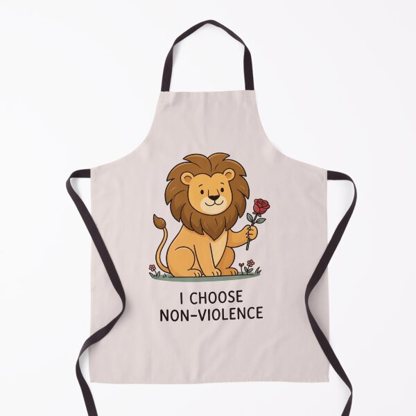 Item preview, I Choose Non-Violence Lion Rose Peace Awareness Design designed and sold by ANJ Creative Designs.