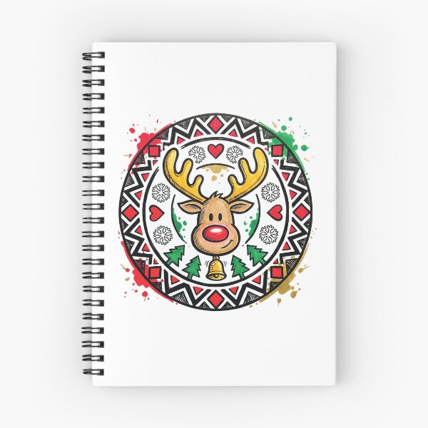 Item preview, Nordic Reindeer Snowflake Folk Art Christmas Design designed and sold by Merch by Das Design Studio.