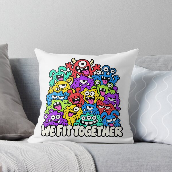 Item preview, We Fit Together Colorful Monster Friendship Crew designed and sold by Thai Vibe Studio.