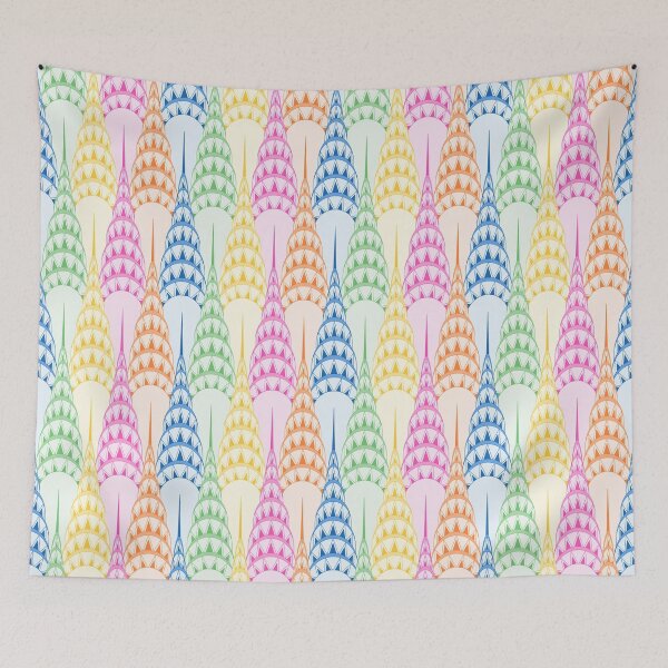 Item preview, Art Deco Colourful Chrysler Scrapers  designed and sold by Pinkdeer Designs.