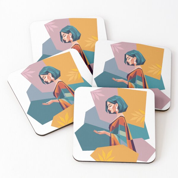 Item preview, Polygonal Woman Portrait Geometric Vector Art designed and sold by drTerrens.