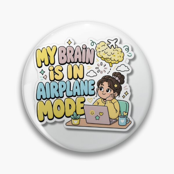 Item preview, My Brain Is in Airplane Mode – Funny WFH Office Humor Laptop Sticker, Corporate humor, corporate Life, corporate memes , corporate office, funny  designed and sold by T9 Store.