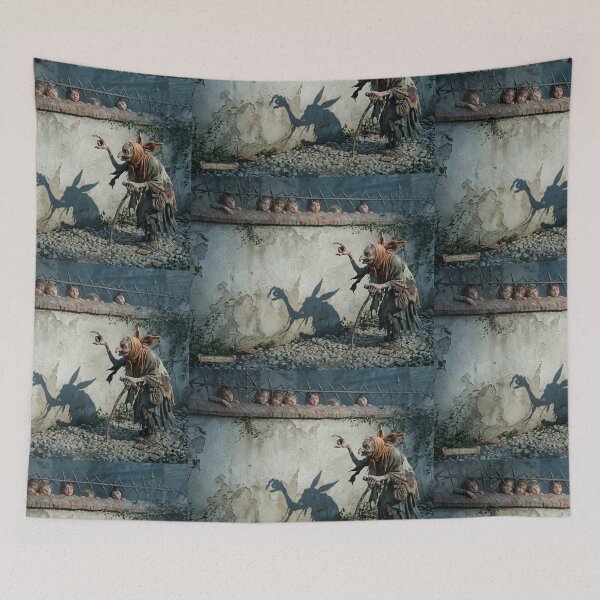 Item preview, Old woman shadow playing for children after Arthur Rackham designed and sold by Vintage Designs +.