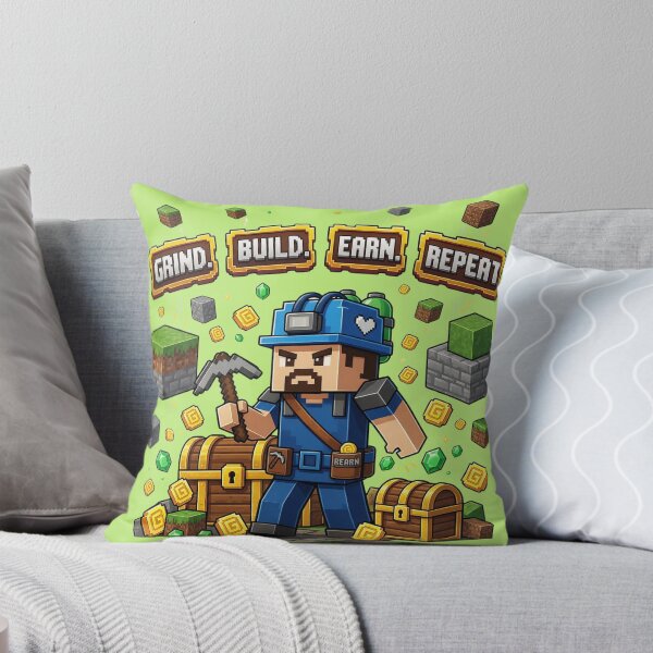 Item preview, Grind, Build, Earn, Repeat – Gamer Hustle Gaming Design designed and sold by DVerse Studio.