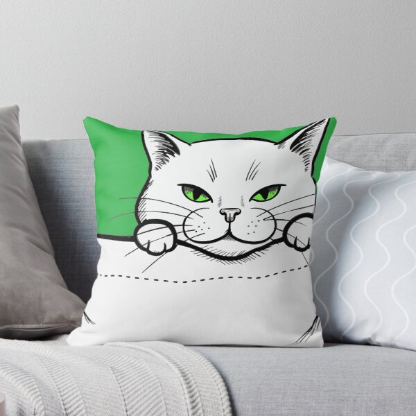 Item preview, Cat Peeking Out of Pocket Sketch designed and sold by Litely.