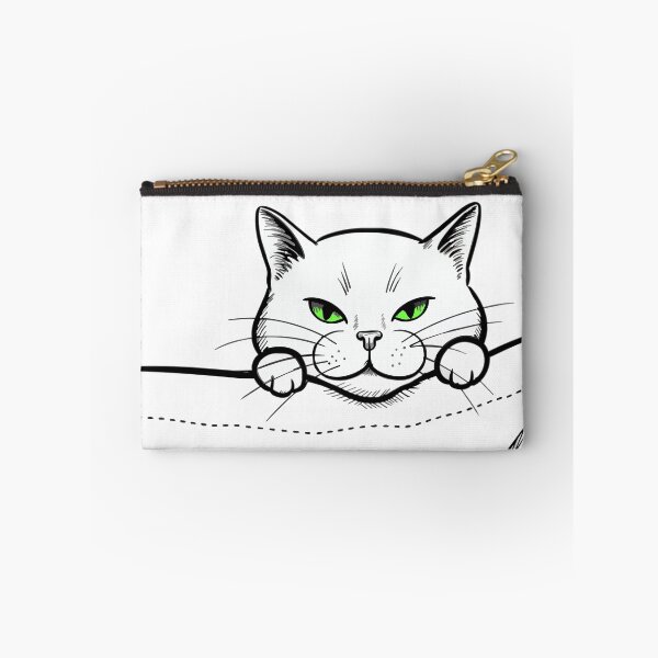 Item preview, Cat Peeking Out of Pocket Sketch designed and sold by Litely.