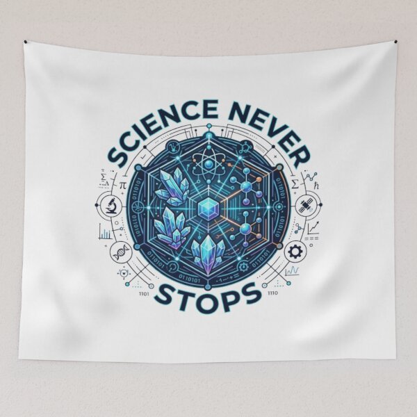 Item preview, Chemist Science Never Stops Molecules Atoms Laboratory T-Shirt designed and sold by PixelStyle Studio.