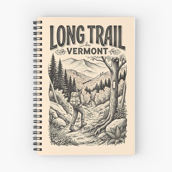Item preview, Long Trail Vermont Hiking Vintage Poster Illustration designed and sold by Wild Places Paper Co..