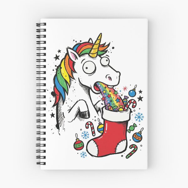 Item preview, Funny Unicorn Burping Rainbow Candy Christmas Art designed and sold by Merch by Das Design Studio.