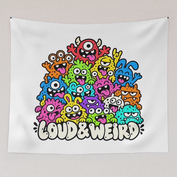 Item preview, Loud and Weird Neon Colorful Monster Crew designed and sold by Thai Vibe Studio.