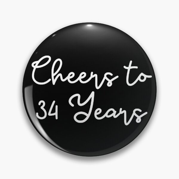 Item preview, Cheers to 34 Years - 34th Wedding Anniversary Gift for Couples Men Women designed and sold by Mozaic Clothes.