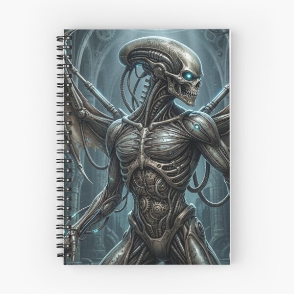 Item preview, Scifi Biomechanical portrait of a evil alien pinup art designed and sold by Vintage Designs +.