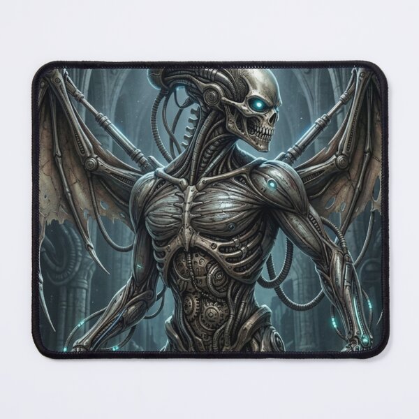 Item preview, Scifi Biomechanical portrait of a evil alien pinup art designed and sold by Vintage Designs +.