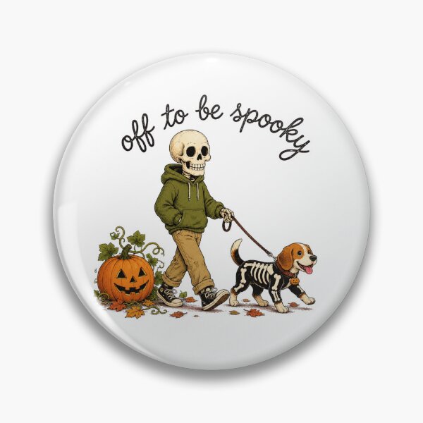 Item preview, Off to Be Spooky Skeleton Dog Halloween – Skeleton Walking Dog designed and sold by elisarasada.