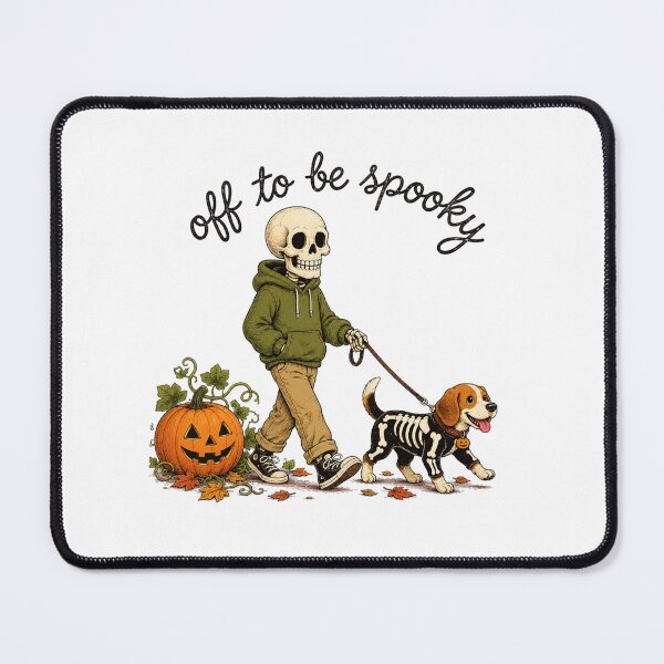 Item preview,  Off to Be Spooky Skeleton Dog Halloween – Skeleton Walking Dog designed and sold by elisarasada.