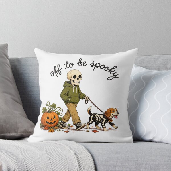 Item preview, Off to Be Spooky Skeleton Dog Halloween – Skeleton Walking Dog designed and sold by elisarasada.