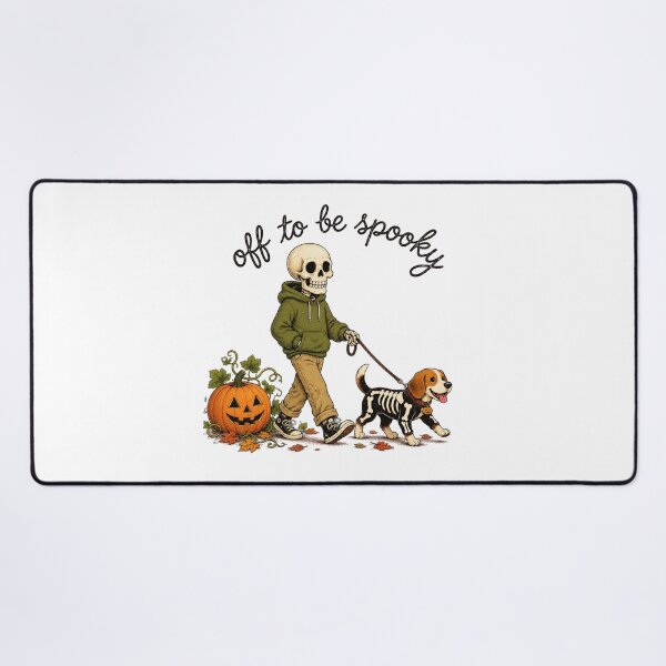 Item preview,  Off to Be Spooky Skeleton Dog Halloween – Skeleton Walking Dog designed and sold by elisarasada.