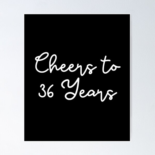Item preview, Cheers to 36 Years - 36th Wedding Anniversary Gift for Couples Men Women designed and sold by Mozaic Clothes.