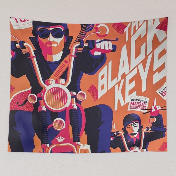 Item preview, The Black Keys Original Custom Vintage Music Poster Wall Art Tee Shirt Design designed and sold by Cool Robot Bro..