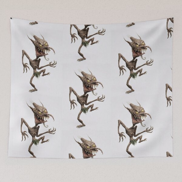 Item preview, Creepy dancing Goblin illustration designed and sold by Vintage Designs +.