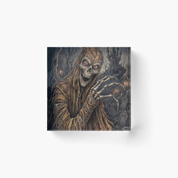 Item preview, Evil soul of the Mummy risen from the ancient tomb gothic horror art designed and sold by Vintage Designs +.