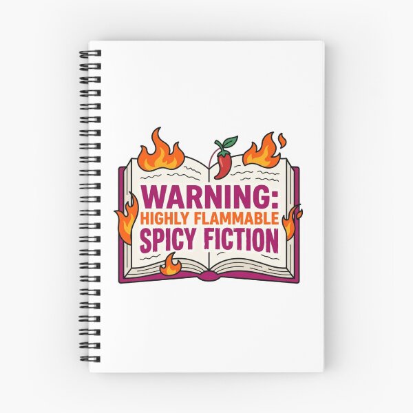 Item preview, Warning Highly Flammable Spicy Fiction BookTok Romance Reader Chili Pepper Humor designed and sold by raedattia.