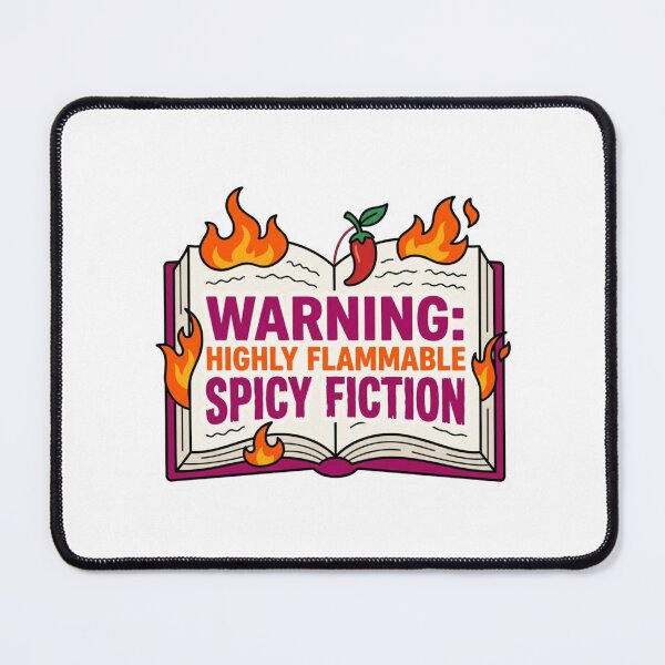 Item preview, Warning Highly Flammable Spicy Fiction BookTok Romance Reader Chili Pepper Humor designed and sold by raedattia.