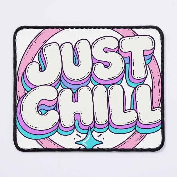 Item preview, Just Chill Retro Saying Typography Relaxation Pastel designed and sold by LongIslandDesgn.