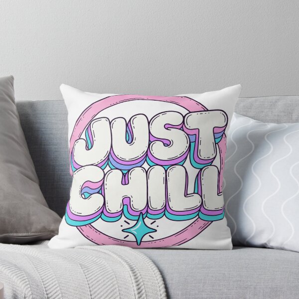 Item preview, Just Chill Retro Saying Typography Relaxation Pastel designed and sold by LongIslandDesgn.